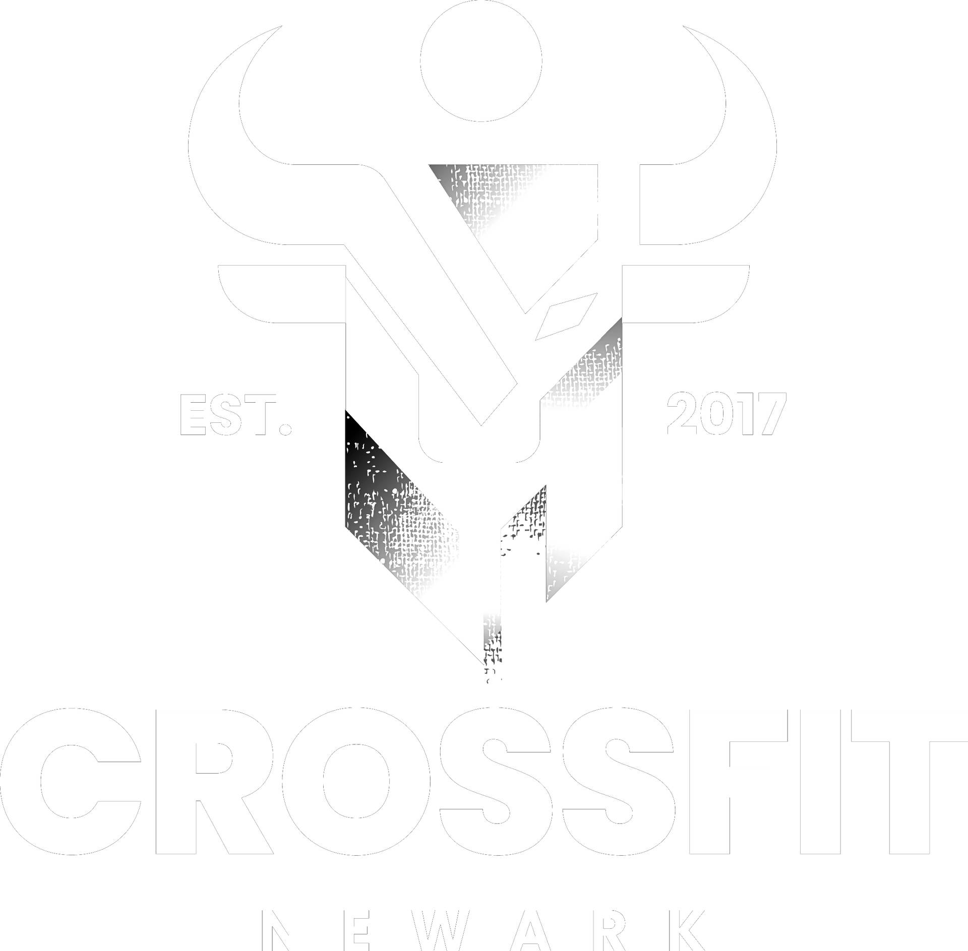 A black and white logo for a crossfit gym.