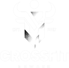 A black and white logo for a crossfit gym.