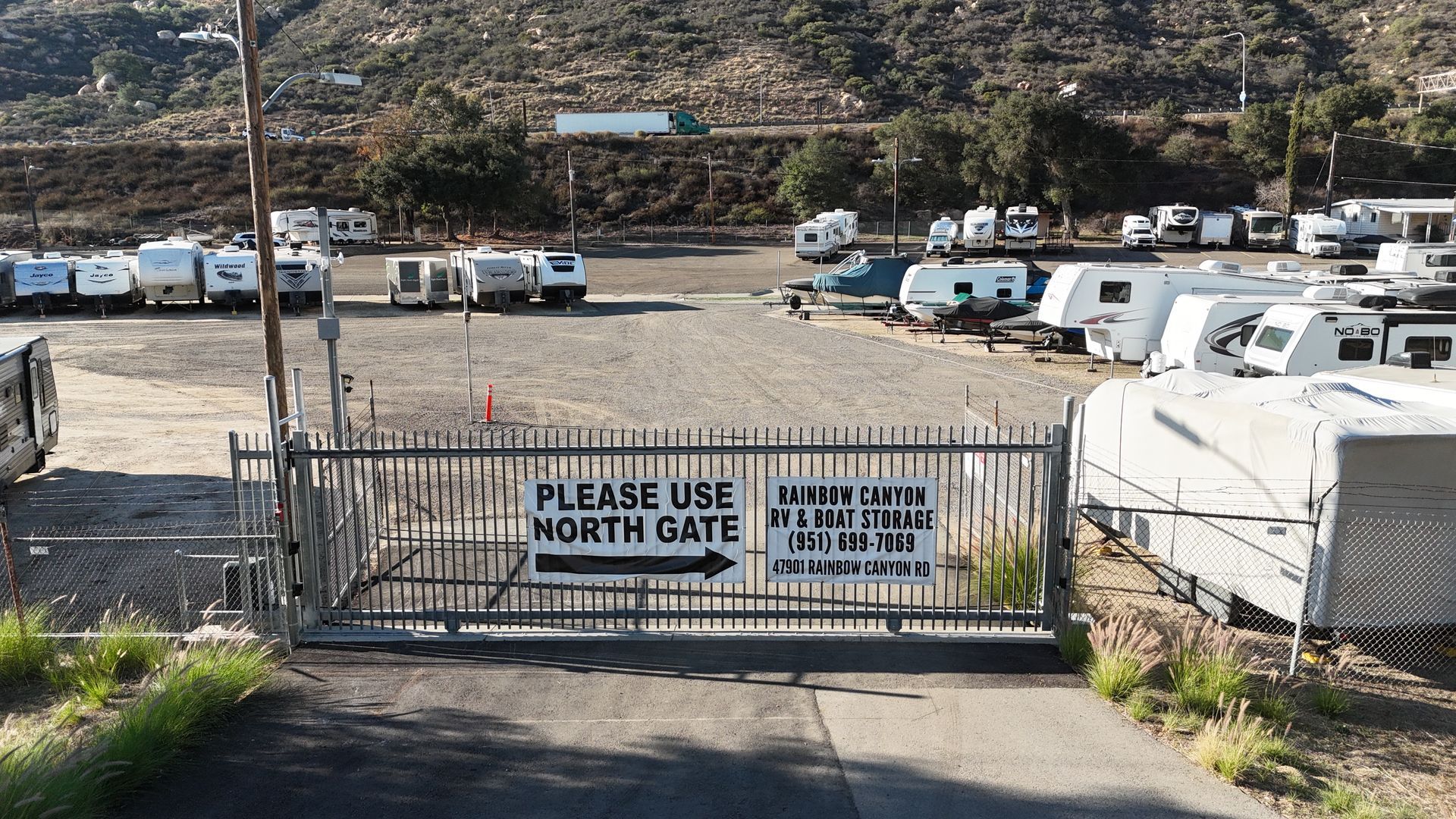 Gray horizontal slat fence.