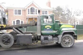 Truck outside the house — ny dumpster rentals in Little Neck, NY