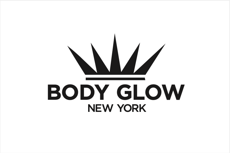 The body glow new york logo has a crown on it.