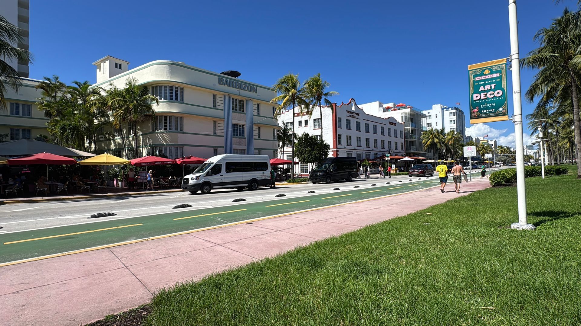 Ocean Drive is lined with amazing Art Deco buildings.