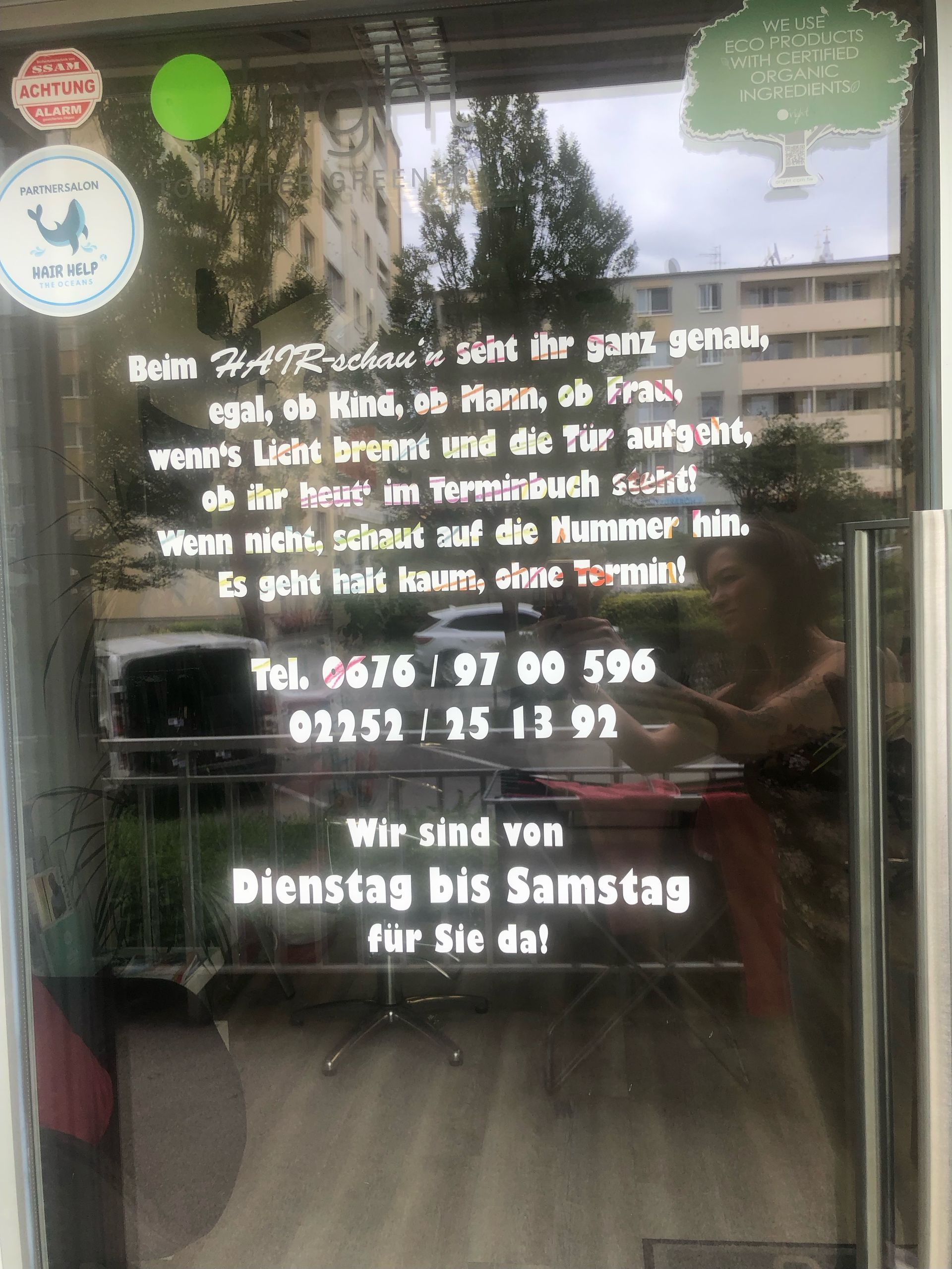 Eingang HAIR-schau'n