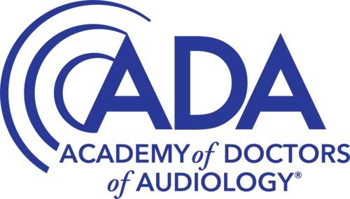 ACA logo in blue with circular lines and the words “Academy of Doctors of Audiology”