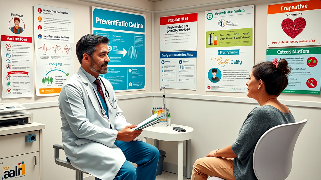 A doctor is talking to a patient in a hospital room.