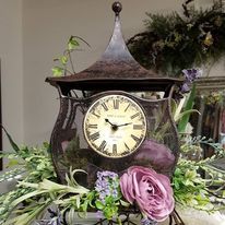 Clock with Flowers — Zanesville, OH — Elegant Décor N Floral Design