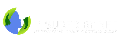 A white logo for a company called heli insurance group on a white background.