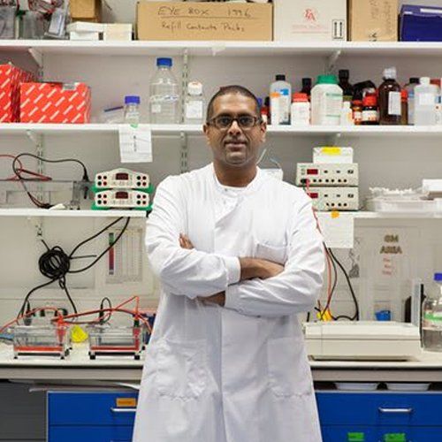 Dr Hari Jayaram in lab