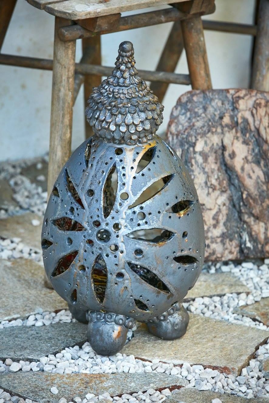 Handgemachte Vase silber