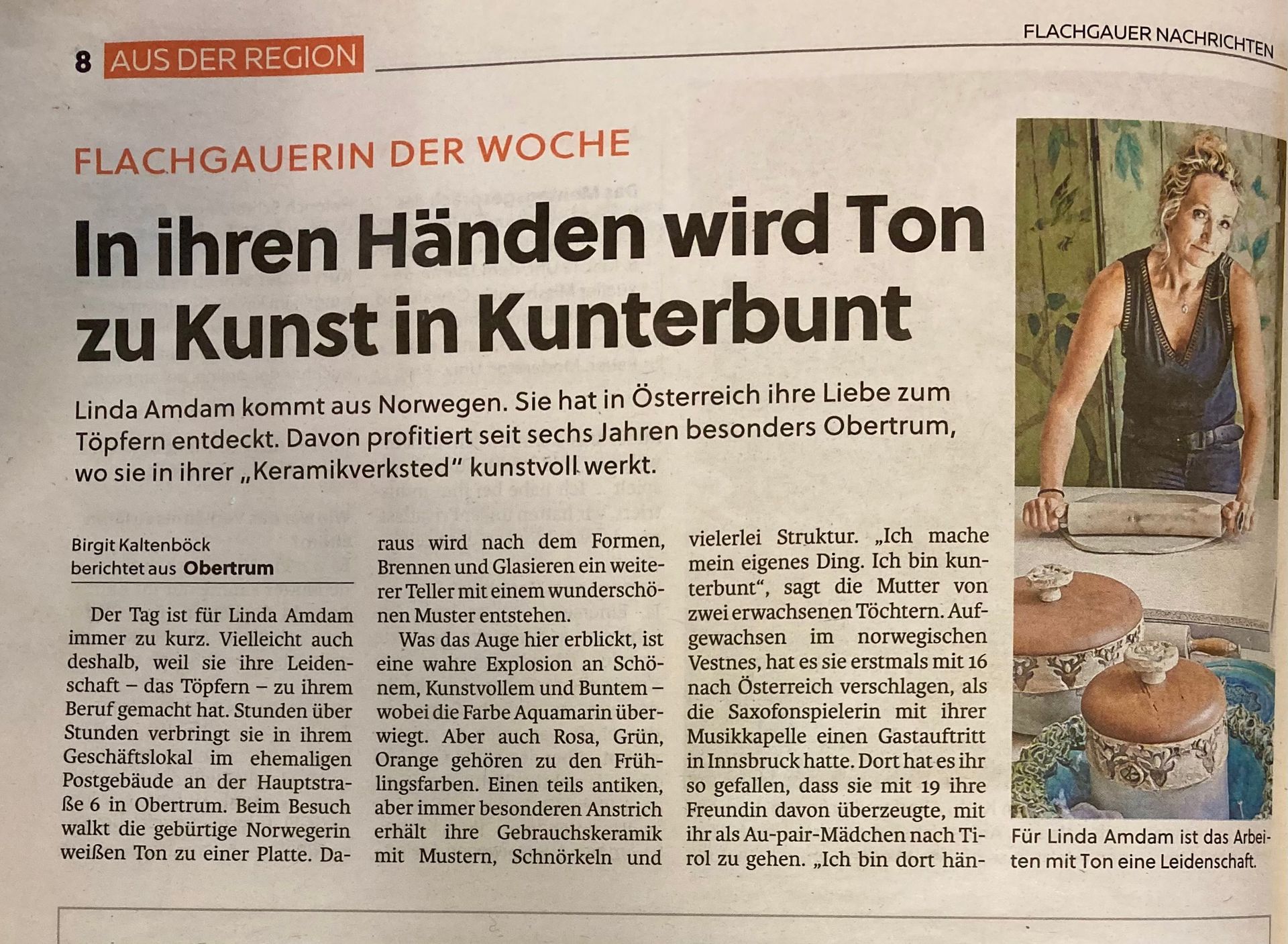 Referenz Keramik aus der Region