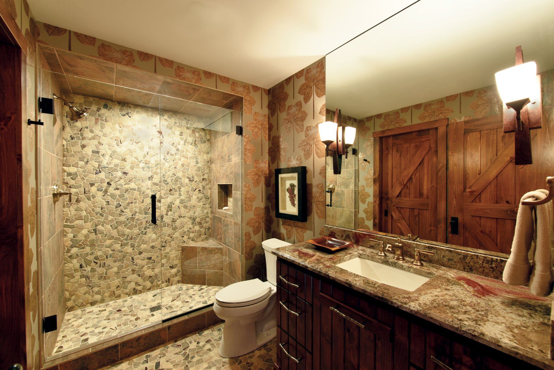 Bathroom with Wall Tiles — Dousman, WI — Bergson Interiors Limited