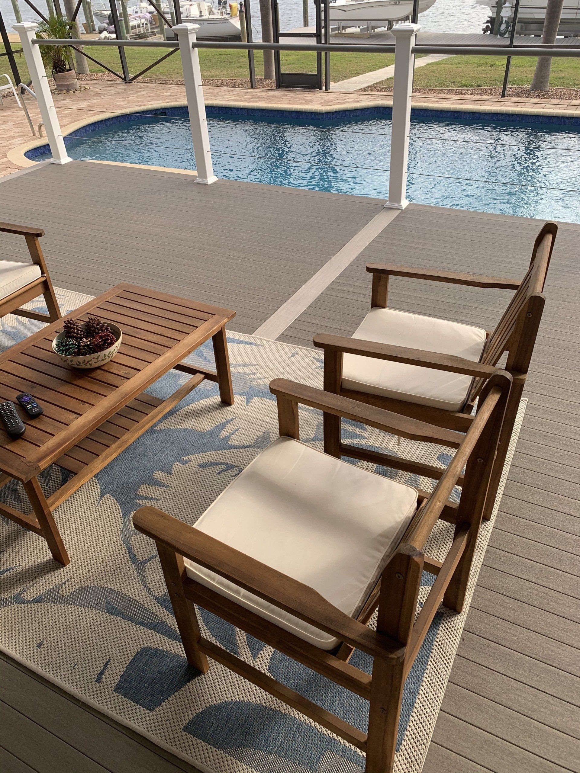 Wooden Chair On Decks — Englewood, FL — Creative Marine Construction