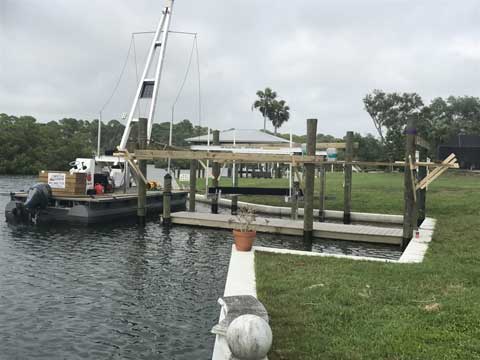Boathouse Installing — Englewood, FL — Creative Marine Construction