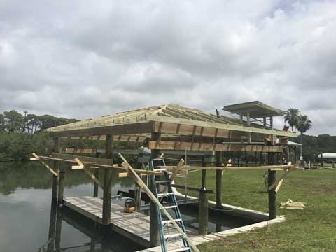 Boathouse Construction — Englewood, FL — Creative Marine Construction