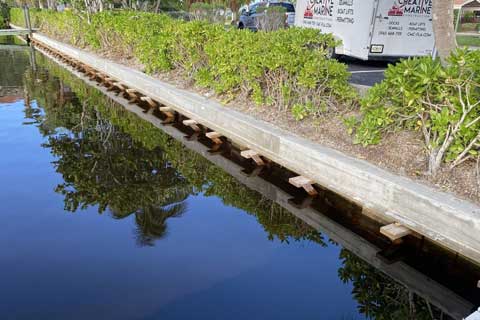 Strong Concrete Seawall  Installed — Englewood, FL — Creative Marine Construction