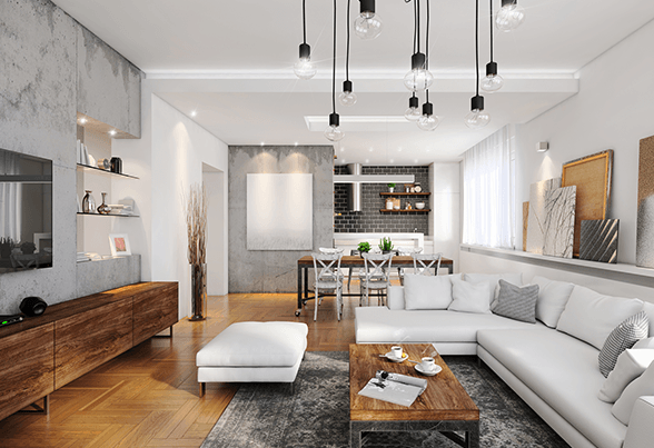 Modern Living Room — Milwaukee, WI — Triple Square Productions