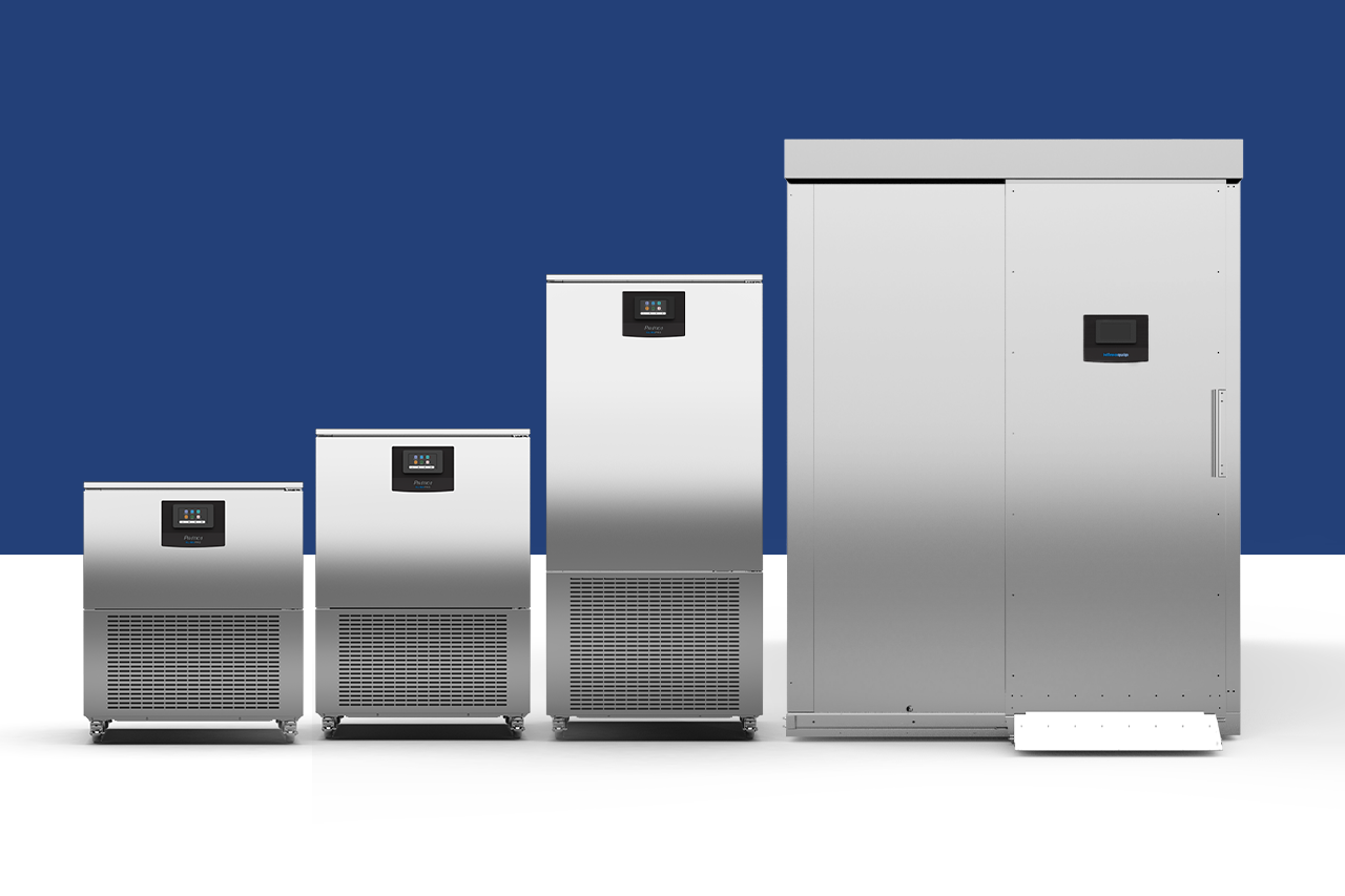 Linha de abatedores de temperatura e ultracongeladores Prática