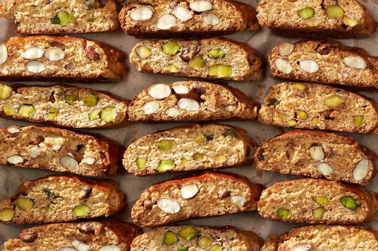 biscotti de amêndoas e pistache