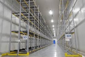 there are a lot of shelves in this warehouse . Industrial Cold Storage