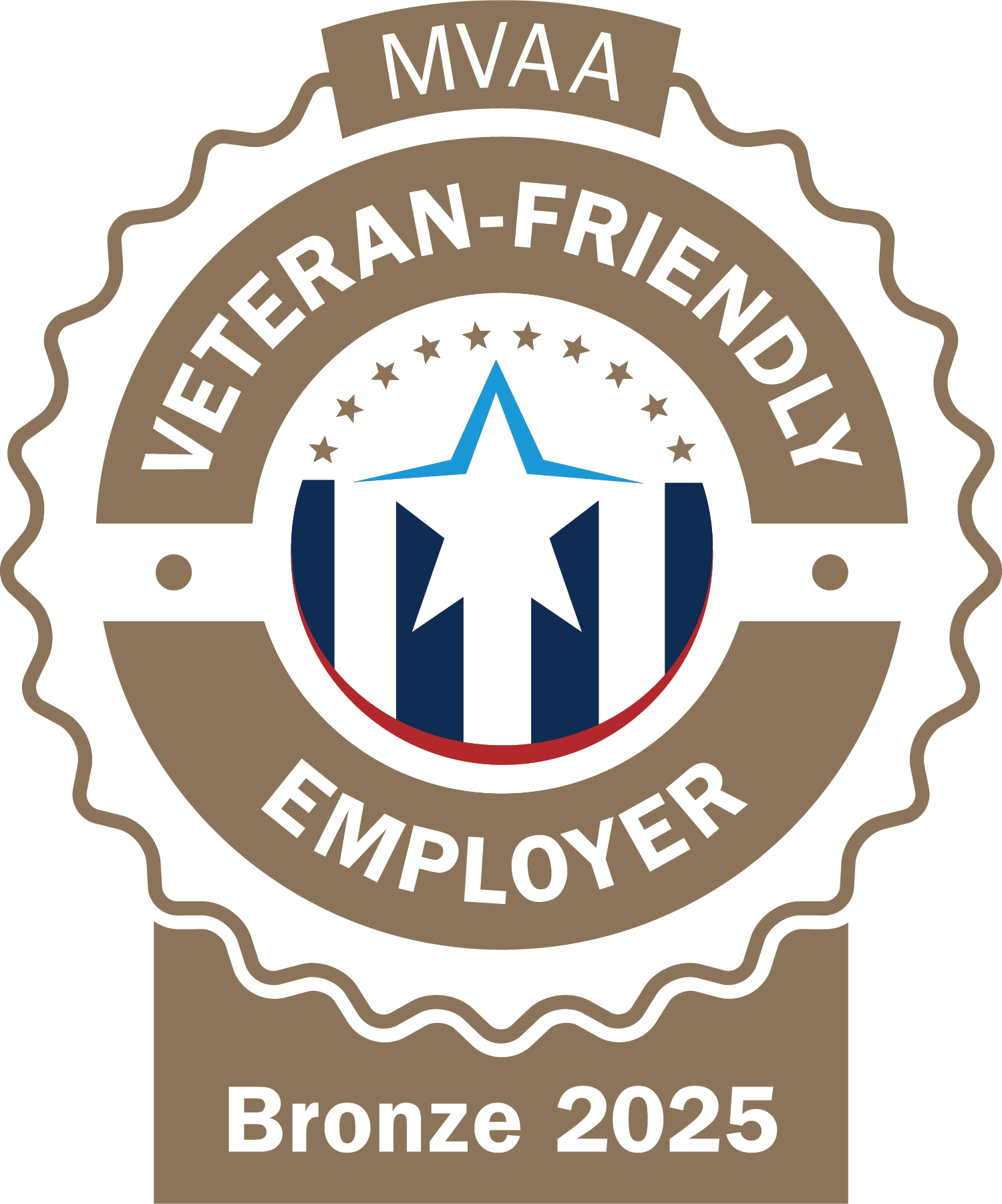 A veteran friendly employer bronze badge for 2025