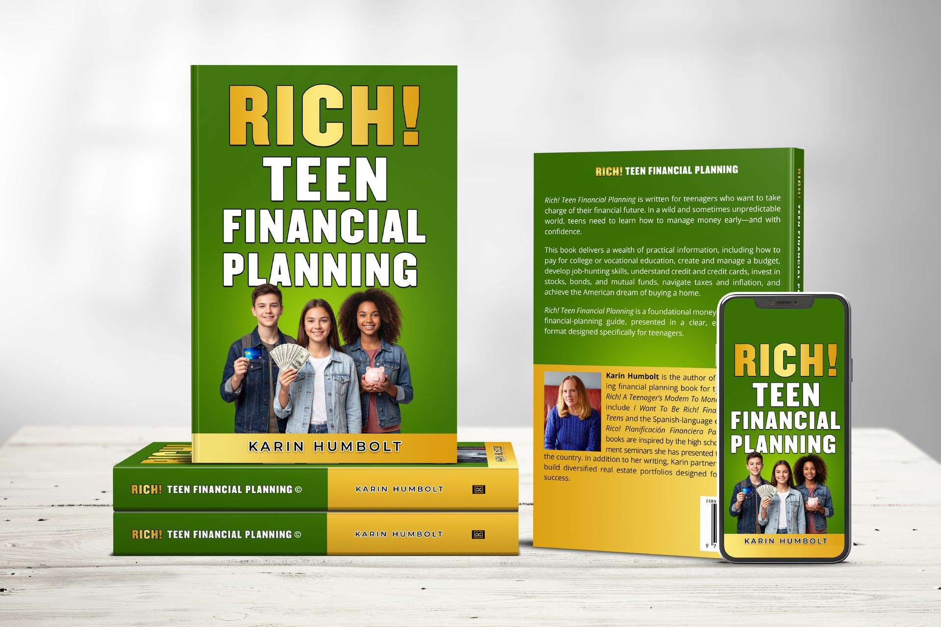 A black and white silhouette of a city skyline in a circle.