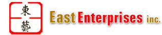 A logo for east enterprises inc. with chinese characters