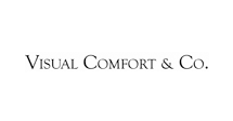 A black and white logo for visual comfort & co.