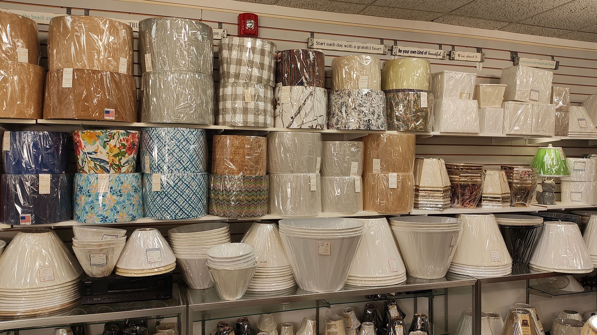 A residential store filled with lots of different types of lampshades in Avon, CT