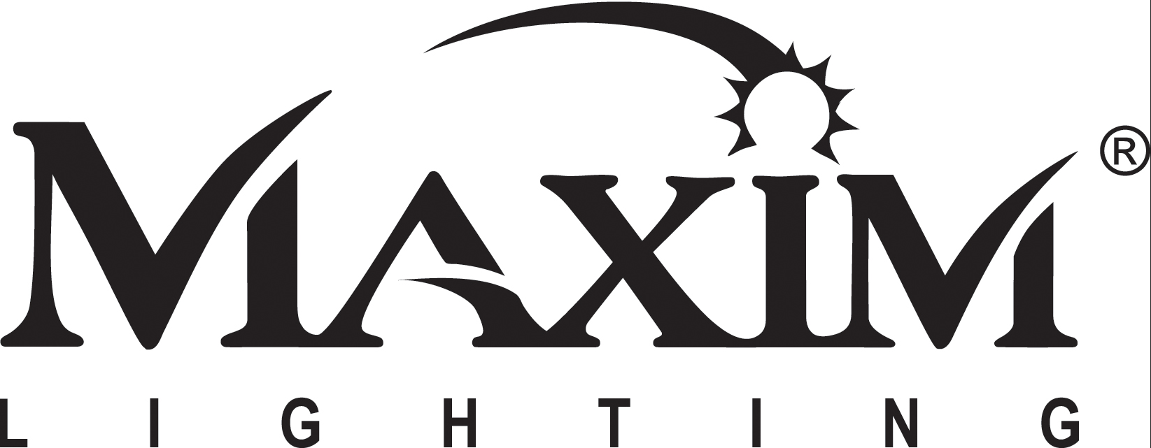 It is a black and white logo for maxim lighting.