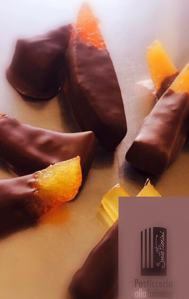 scorze di arancia candita con cioccolato