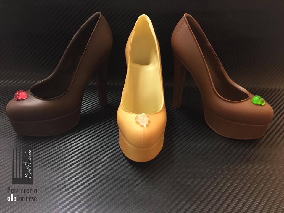 cioccolatini a forma di scarpe col tacco