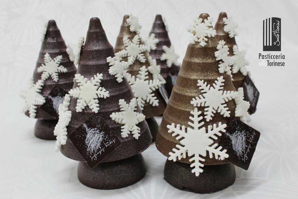 dolcetti a forma di alberi di Natale
