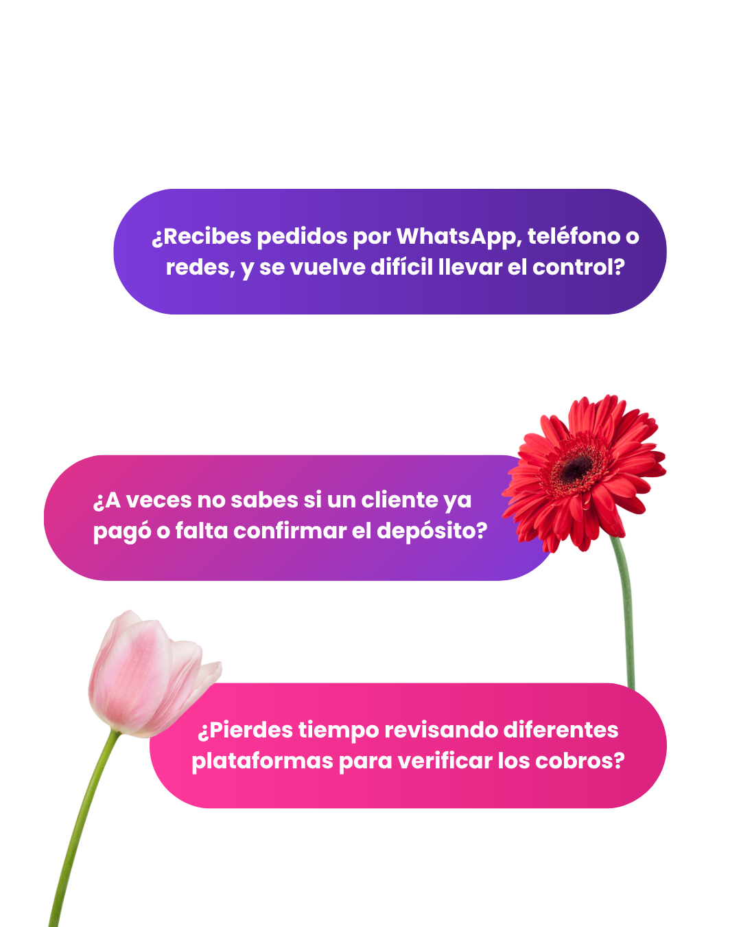 Con emcorpay tus pedidos y pagos, en un flujo simple para tu florería.