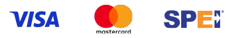 Un logotipo de Visa y Mastercard sobre un fondo blanco