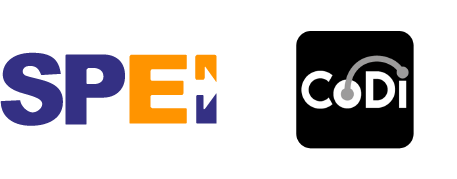 Se muestra un logotipo de spec y codi sobre un fondo blanco.