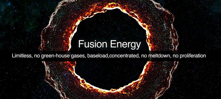 a circle of fire with the words fusion energy on it