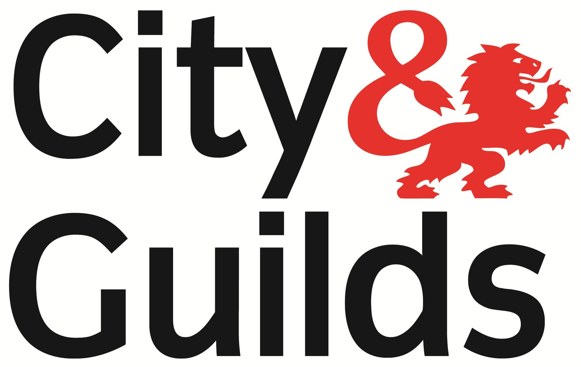 City & Guilds logo with red lion emblem.