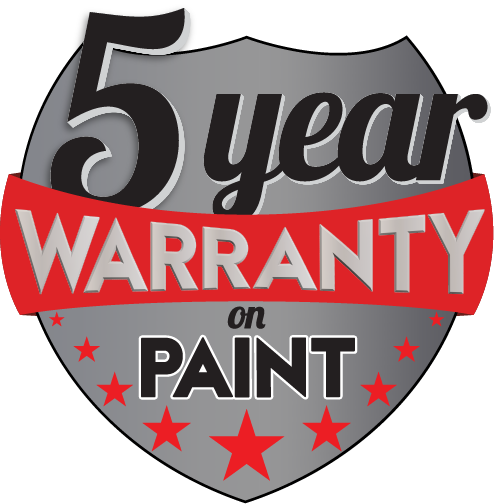 The logo for the 5 year paint warranty.