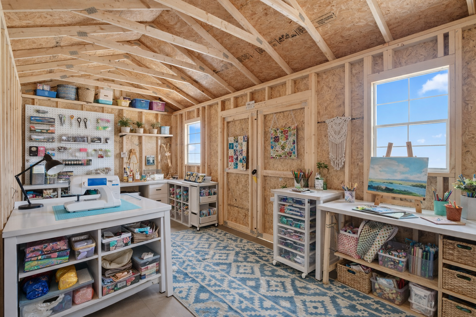 Side Utility being used as a craft room