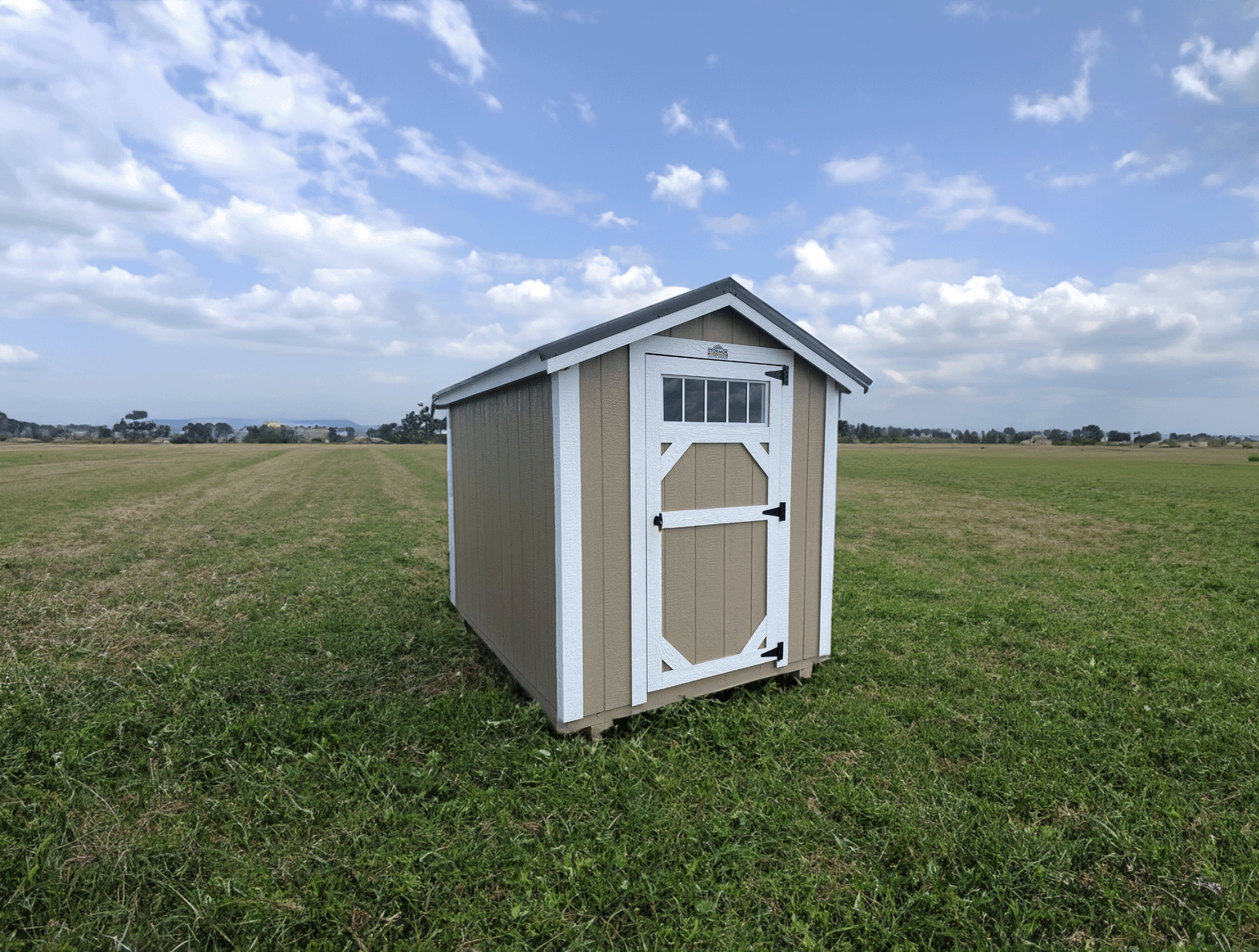 Metro Shed in a field