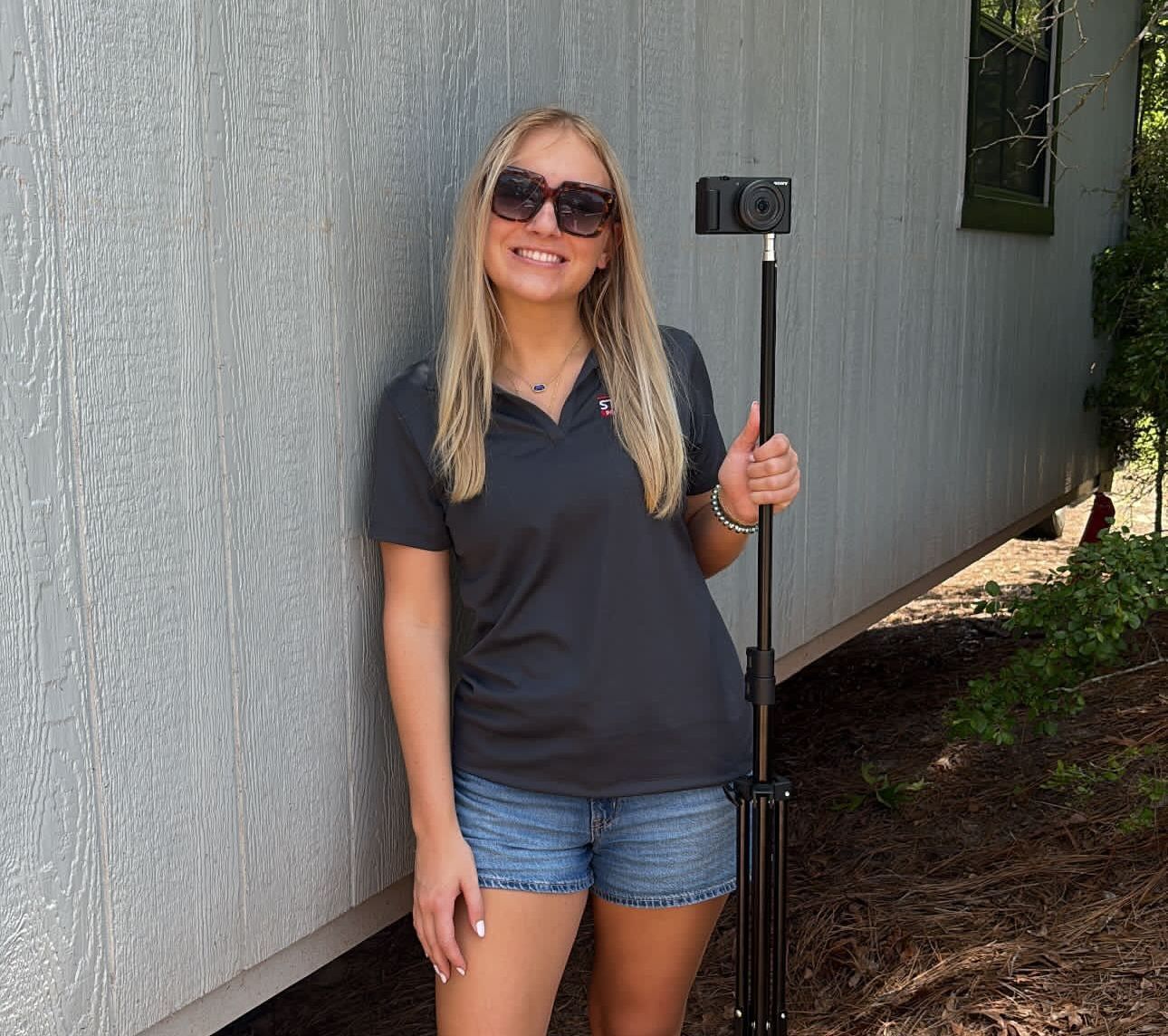 MattiClaire taking social media content of her first Stor-Mor Delivery!