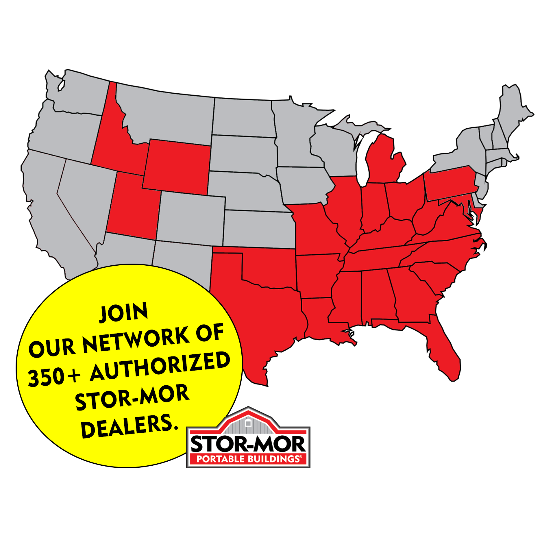 A map of the united states that says