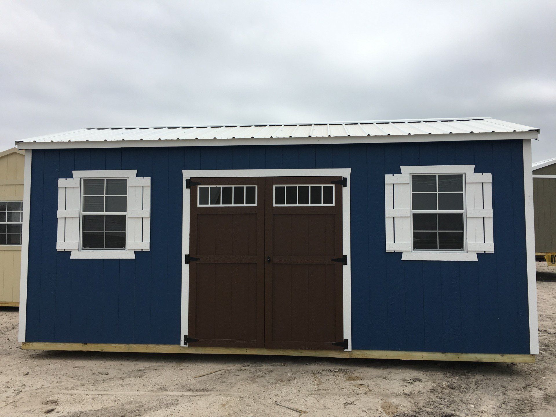 Stor-Mor Side Utility Shed Transom Windows Shutters