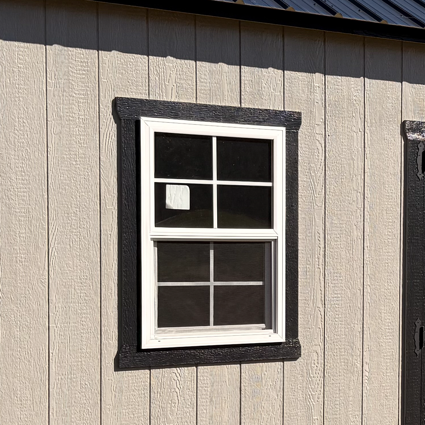 A white door with a handle on a white background.