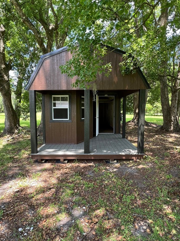 12x40+Deluxe+Lofted+Barn+Cabin+Shed+with+Porch