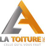 Logo “LA TOITURE” with stylized gray and orange roof-shaped letters and the tagline “CELLE QU’IL VOUS FAUT”
