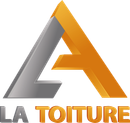 Logo « LA TOITURE » avec un A stylisé en forme de toit, gris et orange