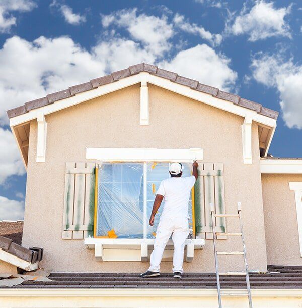 Man Painting The House — D & K Sharpen in , NSW