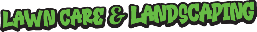 A green lawn care and landscaping logo 
