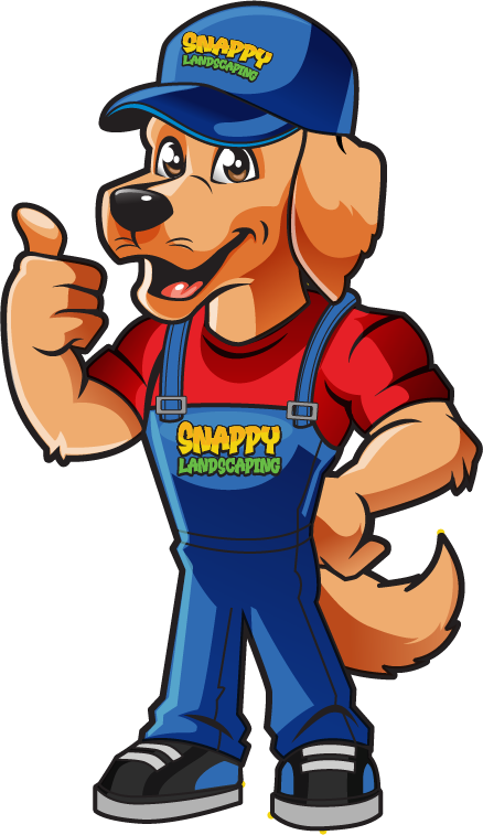 A cartoon dog wearing overalls and a hat is giving a thumbs up.